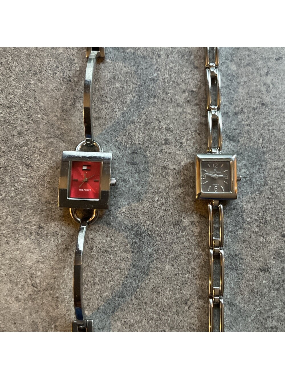 Beautiful Pair Of Womens Tank Style Watches Etienne & Tommy Both Run Great B-P